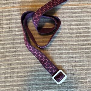 Eddie Bauer Magenta Patterned Adjustable Belt